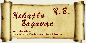 Mihajlo Bogovac vizit kartica